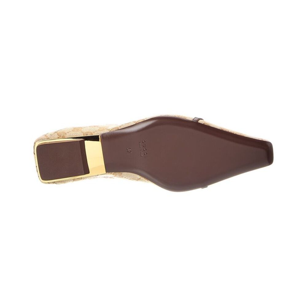 Gucci Gg Vittoria Canvas Ballerina Flat, Brown - Picture 4 of 5